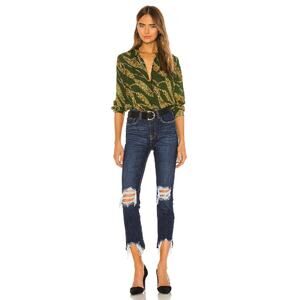 L’Agence High Line Skinny High Rise Distressed Jeans 32 Cupertino Wash
